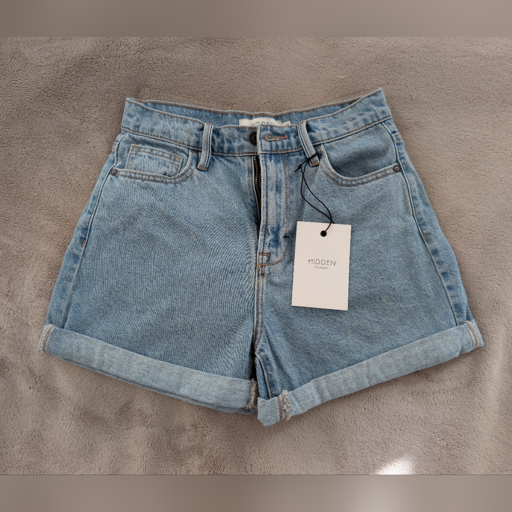 Hidden Los Angeles Sofie Shorts Blue Denim